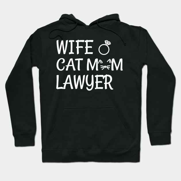 wife cat mom lawyer Hoodie by Elhisodesigns